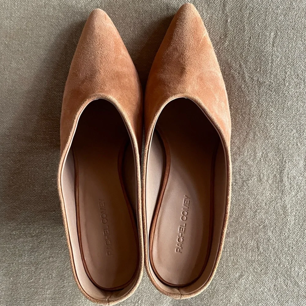 Rachel Comey Peach Suede Alder Mules Pumps - Picture 11 of 14